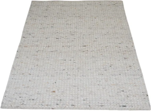 Veer Carpets Vloerkleed Nicole Beige 425 - 160 x 230 cm - Wollen Design Vloerkleed met Symmetrisch Geweven Patroon in Scandinavische / Hotel Chique Stijl