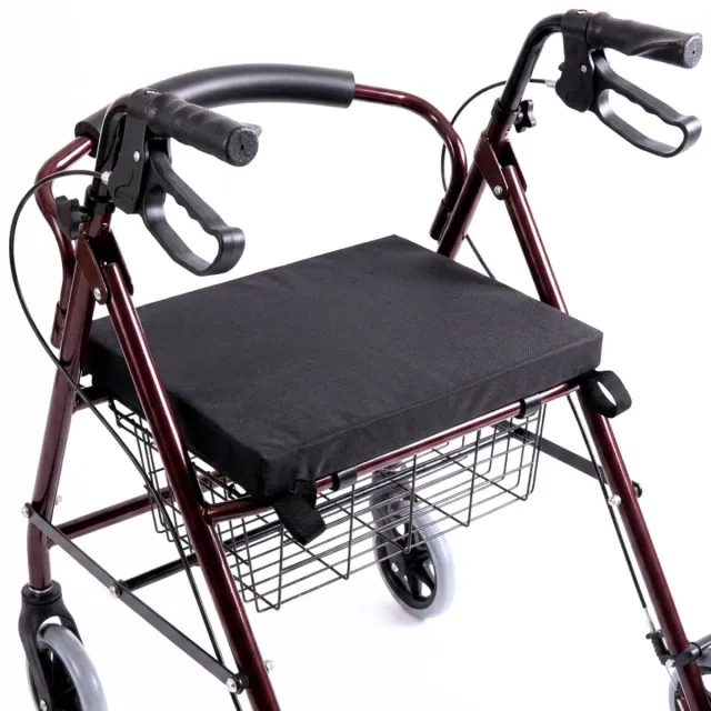 mobiclinic Anti decubitus kussen voor rollator - Met klittenband - Wasbaar Zwart