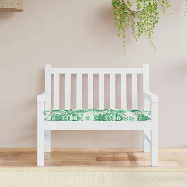 vidaXL Tuinbankkussen 110x50x7 cm oxford stof bladpatroon Groen