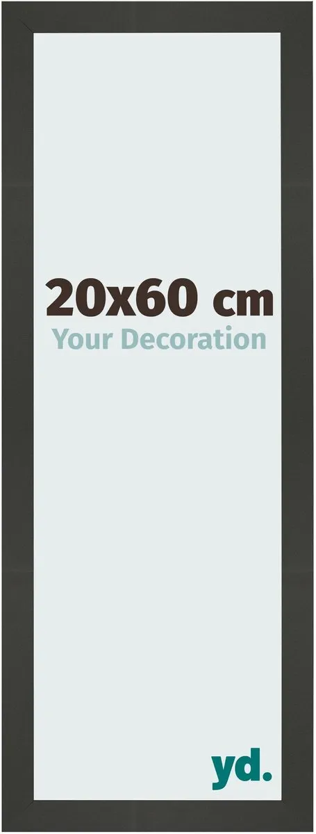 yd. Your Decoration - Fotolijst 20x60 cm - MDF - Antraciet - Bologna