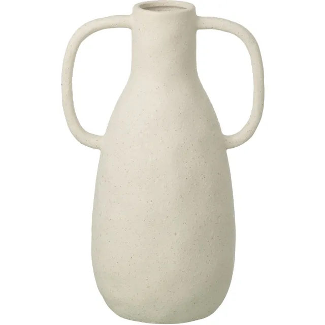 J-Line vaas Jodi - steengoed - wit - small
