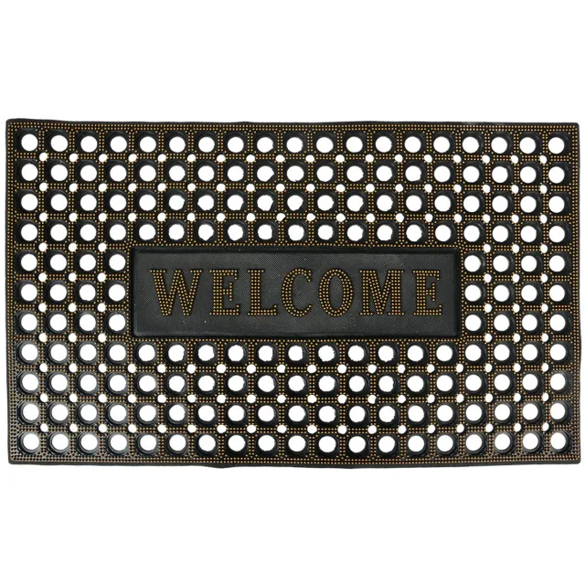 Clayre & Eef Deurmat 75x45 cm Zwart Rubber