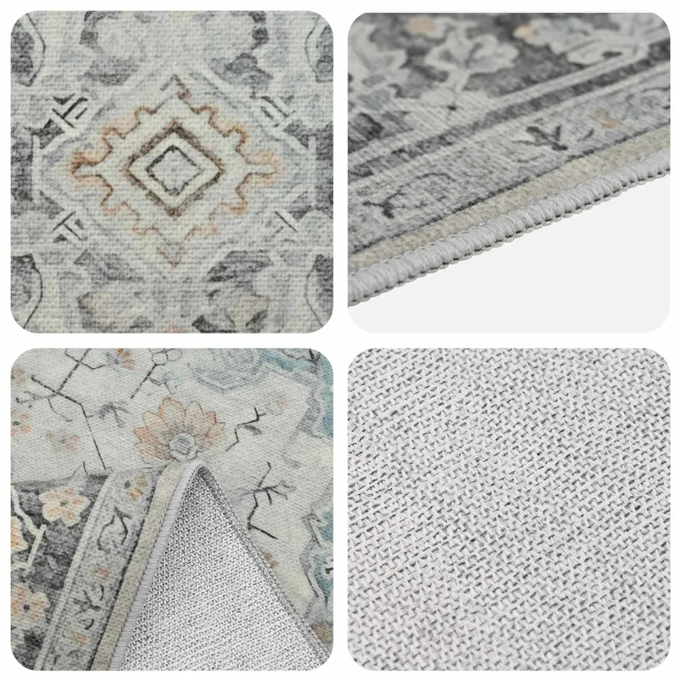 vidaXL Vloerkleed ORIZ Crèmekleurig 120 x 170 cm 100% polyester, foto 4