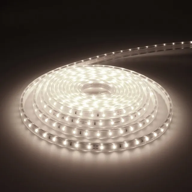 HOFTRONIC Glow60 LED Strip 5m - Dimbaar - 6000K - 60 LEDs/m - 35 Watt 1540 lumen - IP65 voor binnen en buiten - SMD 2835 - Flex60-serie Transparant