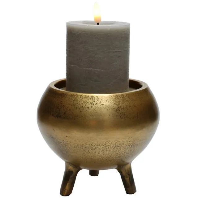 Vase The World Kandelaar Luro | Small | aged brass | Ø12 x H14 cm
