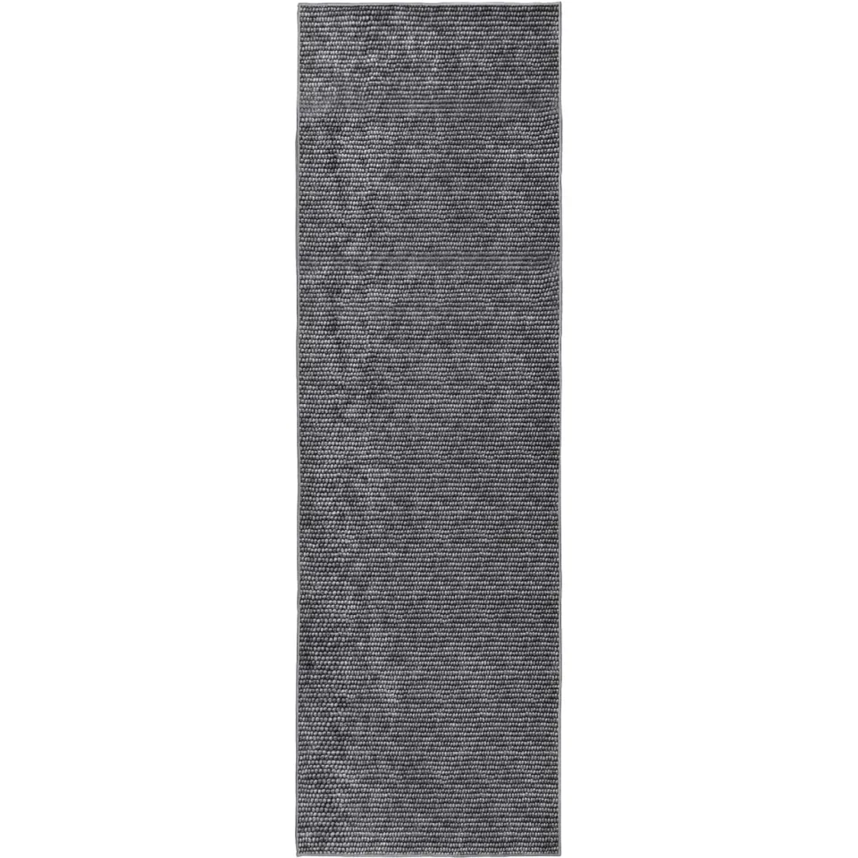 vidaXL Vloerkleed Antraciet 50 x 150 cm 100% Polyester 3 mm Wasbaar Anthraciet