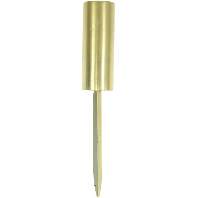 Flor und Decor Kaarshouder voor stokkaarsen smal goud Ø2,2cm H15cm 4st