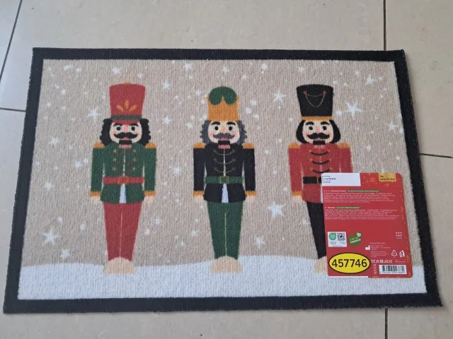 livarno Home Deurmat met Kerstprint - 40 x 60 cm - Notenkraker