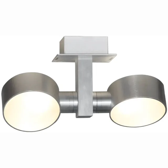 Fantasia NIC-NAC PLAF. alu 2XG9/2,5W LED dimbaar - Dimbare Aluminium Plafondlamp