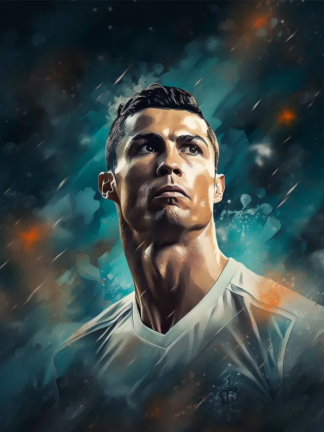 Kleurmedia Cristiano Ronaldo Poster - Voetbal Posters - Sport - Graffiti Art - Geschikt om in te lijsten - 61 x 91,5 cm (A1+)