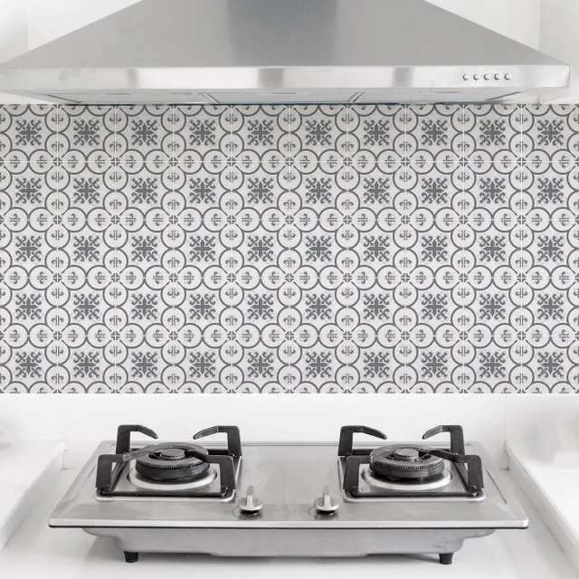 Ambiance Sticker Zelfklevende tegelmuurstickers voor keuken en badkamer - 9 cementtegelstickers, Azulejos Spectra - 9 stickers, 10x10cm Multi color
