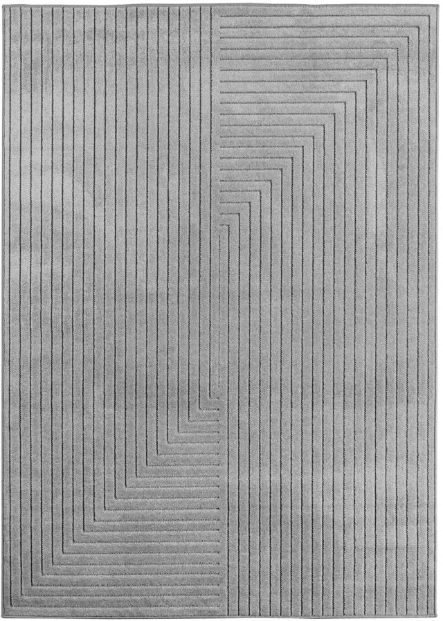 Dutch XXL Scandinavisch Vloerkleed | Tapijt | Nova | Labyrint | Zilver | 120x170 cm