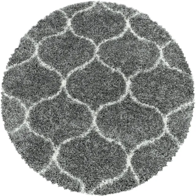 Ayyildiz Rond berber vloerkleed - Agadir Circle Grijs Creme Ø 160cm