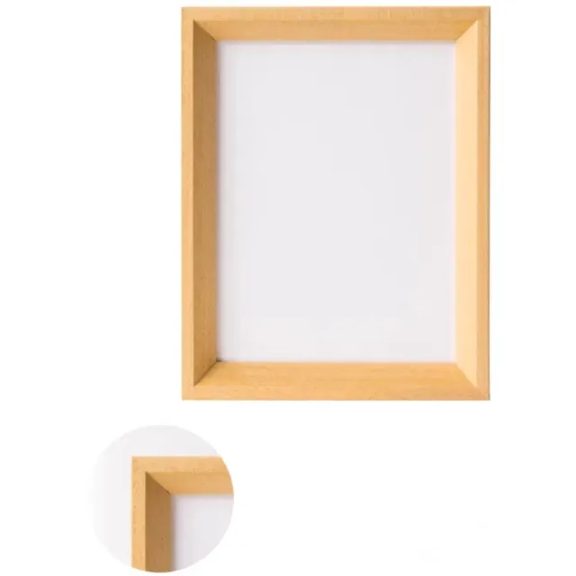 WK Wang Knobbout WK Fotolijst van Massief Hout – Geschikt voor (21×29,7 cm) – Natuurlijk Houtkleur met Organisch Glas – 2.1 cm Breed, 2.9 cm Dik – Hoogwaardige Afwerking - zowel horizontaal als verticaal worden opgehangen of neergezet - Natuurlijk Houtkleur
