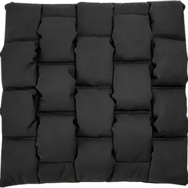 Wclavion Auto drukverlagend zitkussen - geschikt voor alle seizoenen - vuilafstotend leer - bubbel zitkussen voor in de auto - zwart - 43*7cm