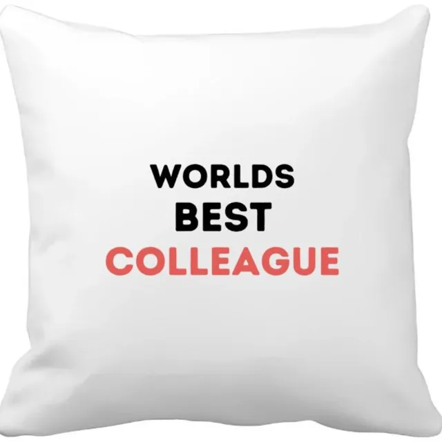 Akyol worlds best colleague Kussen hoes - Collega - de beste collega - werknemers - verjaardagscadeau - verjaardag - cadeau - afscheidscadeau - geschenk - leuke cadeau - kado - gift - 40 bij 40 cm Multicolor