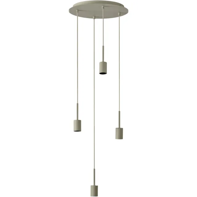 Osram Decor hanglamp Needle Plate 4xE27, beige, staal, vintage effect, hoogwaardige optiek, IP20
