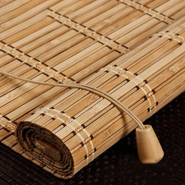 Famanu Rolgordijn van natuurlijke bamboe, verduisterend, 50 x 100 cm, ideaal voor privacy en zonwering in huis of buiten, biedt een ecologische en stijlvolle oplossing wit