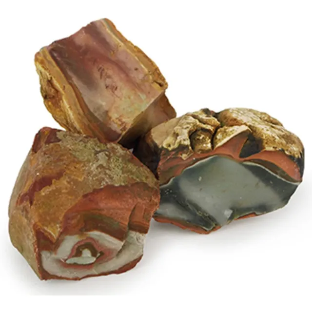 Ruben Robijn Jaspis polychroom Madagaskar 250 gr. ruwe brokjes Bonte kleuren