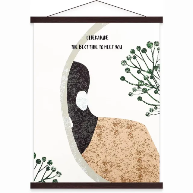 Ibenzoa Houten Magnetische Posterhouder van Walnoot met 50x70 cm Frame – Voor Prints en Kunst