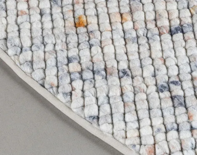 DÉJA Living Vloerkleed Rond Ø200cm - Laagpolig Beige Mix Wol - Bela
