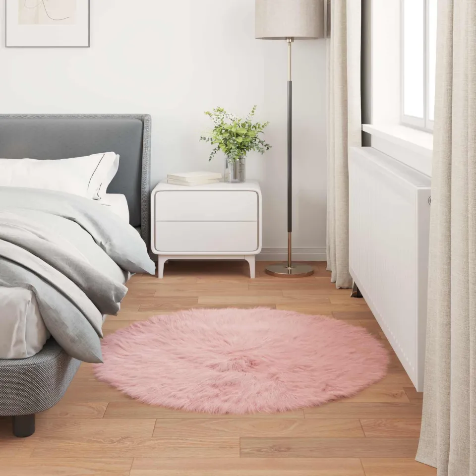 vidaXL Tapijt van imitatie TAFALLA Roze Polyester, foto 3