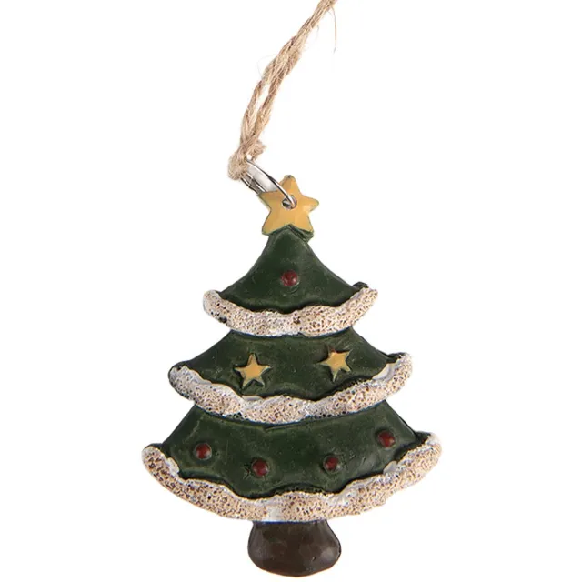 Clayre & Eef Kersthanger Kerstboom 3x1x5 cm Groen Kunststof