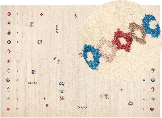 Beliani SULUCA - Modern vloerkleed - Beige - 200 x 300 cm - Wol