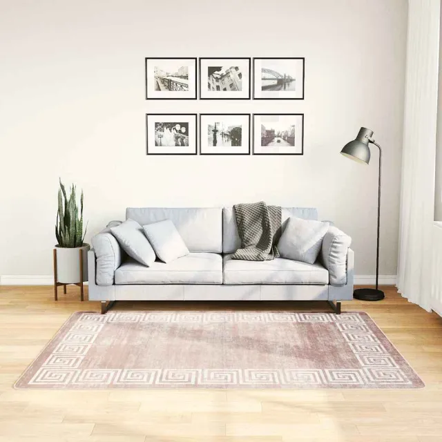 vidaXL Vloerkleed wasbaar 120x180 cm beige, foto 2