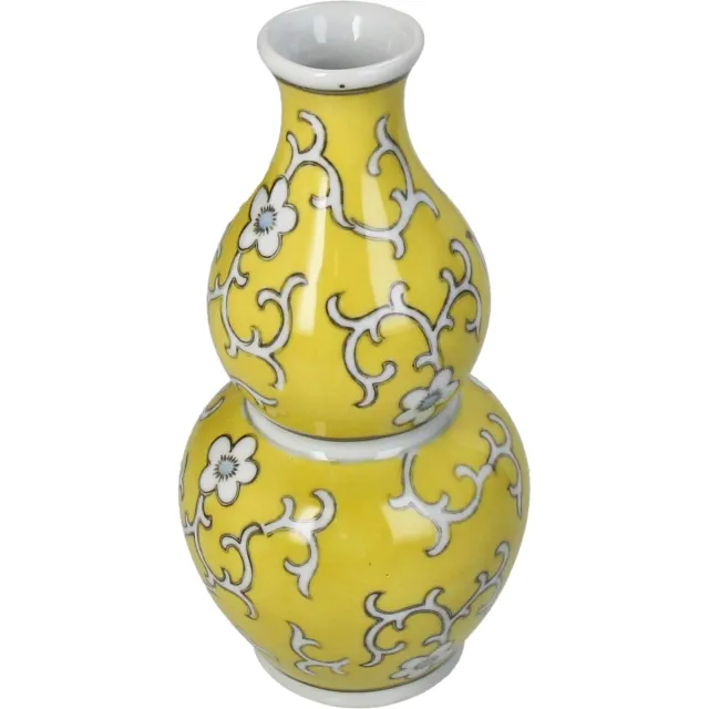 HD Collection Vaas Porselein Geel 10x10x20,5cm Yellow