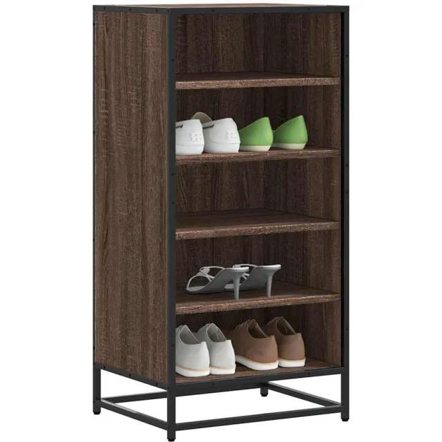 vidaXL Schoenenrek 48x38x97,5 cm bewerkt hout bruin eikenkleurig