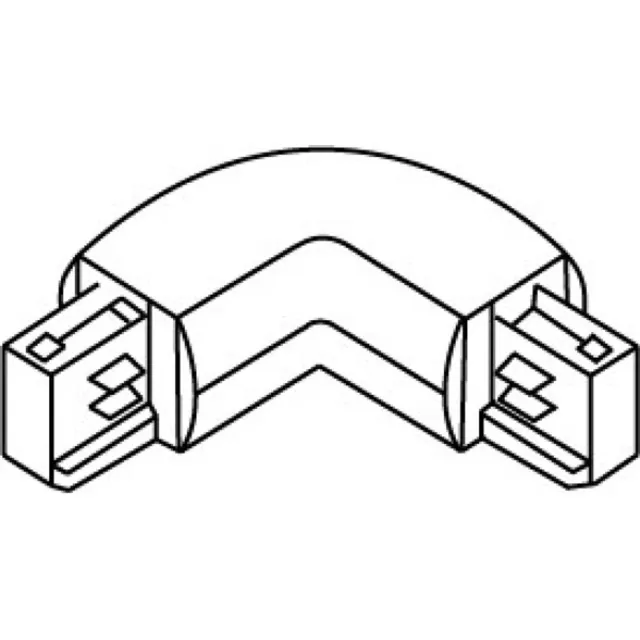Fantasia TRACK 3-fase railsysteem L-connector wit, linkse hoekverbinding voor railspots
