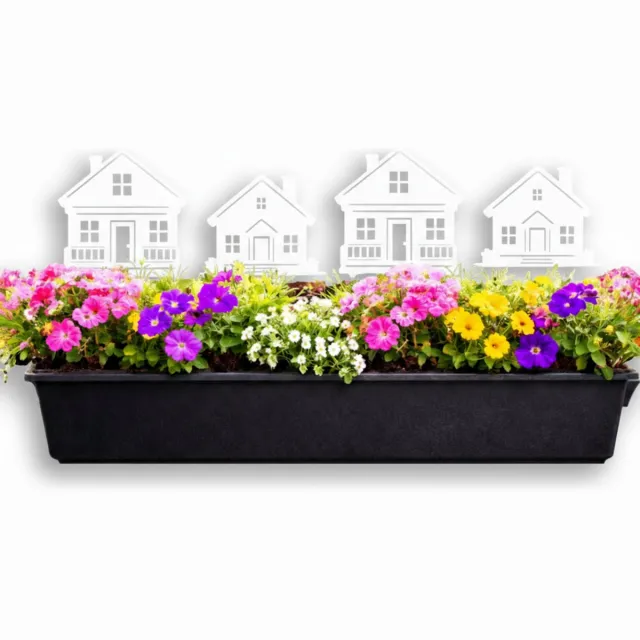 Anwicar Tuin Decoratie Buiten Wit 17x12x1,5 cm - Tuinhuis Decorat - Tuinversiering - Metaal Tuindecoratie