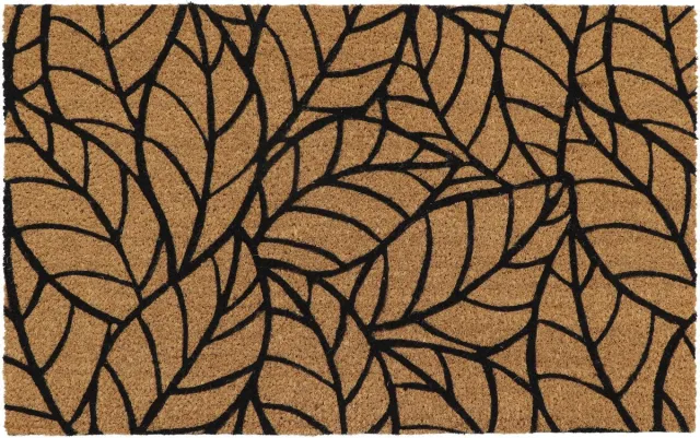 Luance Deurmat - anti slip - rechthoek - bladeren print - 75 x 45 cm - schoonloopmat - buiten Multi