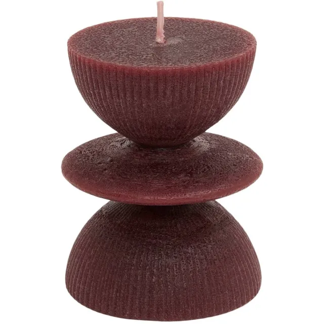 Atmosphera Créateur d'intérieur® Homy ronde decoratieve kaars, hoogte 9 cm Bordeaux