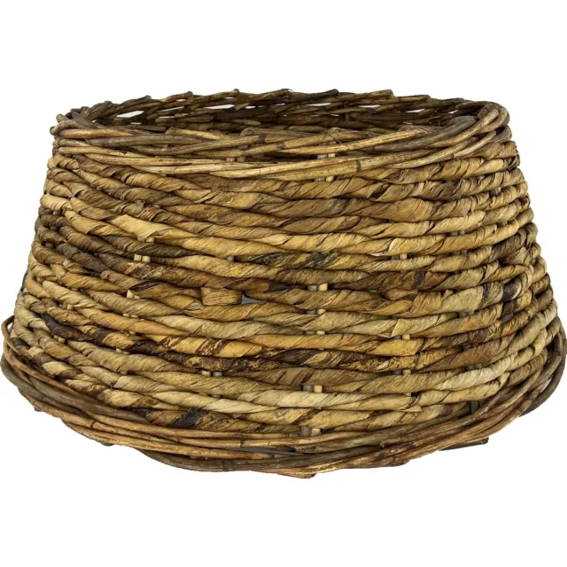 WDMT Kerstboomrok van Gevlochten Bananenblad – Ø 60 cm – Duurzame Rieten Kerstboommand – Kerstdecoratie in Natuurlijke Bruine Look – Kerst – Kerstboom Rok – Bruin