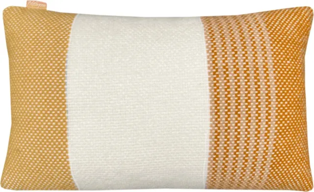 Malagoon Festivity wool cushion yellow rectangle Geel, Offwhite, Zalmroze
