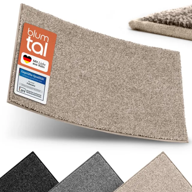 Blumtal Deurmat Thora - Schoonloopmat Microvezel - Antislip 50x80 cm - Beige