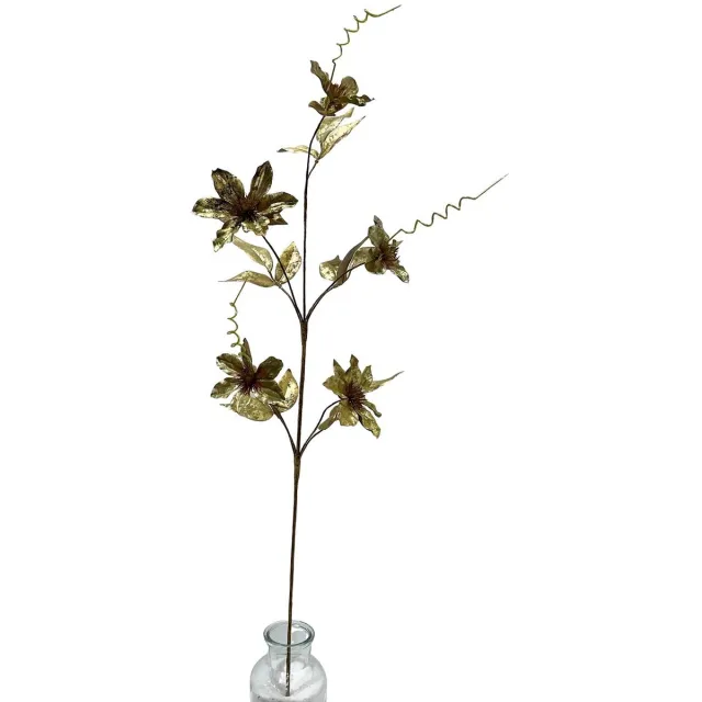 homebound by ky Kunsttak clematis glitter 76cm groen