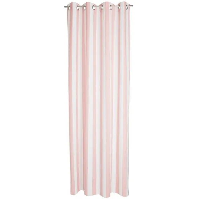 2LIF Mireille gordijn pink 140 cm x 260 cm 8 rings roze, wit