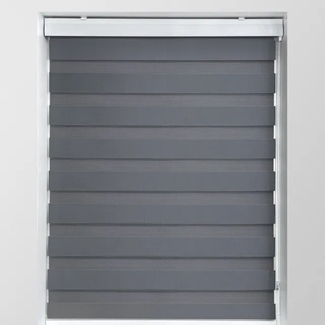 Raamdecoratiemagazijn.nl Duo Rolgordijn Lichtdoorlatend - Grijs - 62x175cm - Op