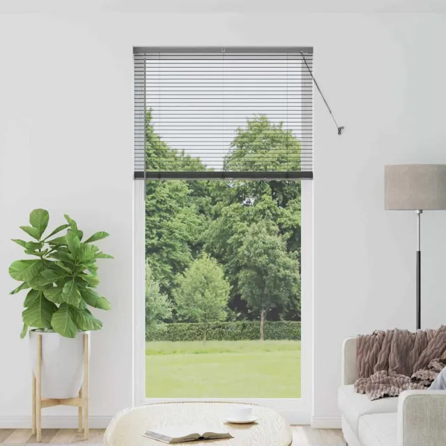 vidaXL Venetiaanse jaloezie Donkergrijs 220 x 105 cm 25 mm Aluminium