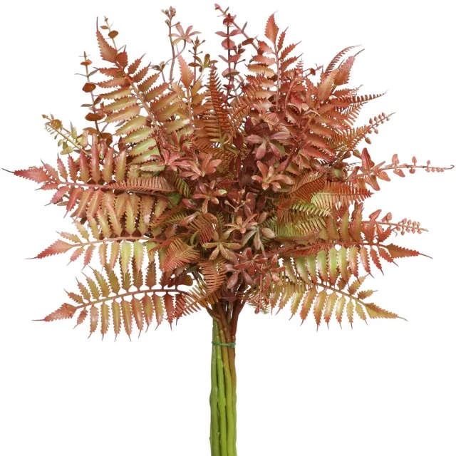 Unyqoos ® Kunstmatige Groene Mix van Diverse Decoratieve Plantenstelen voor Binnen en Buiten bruin