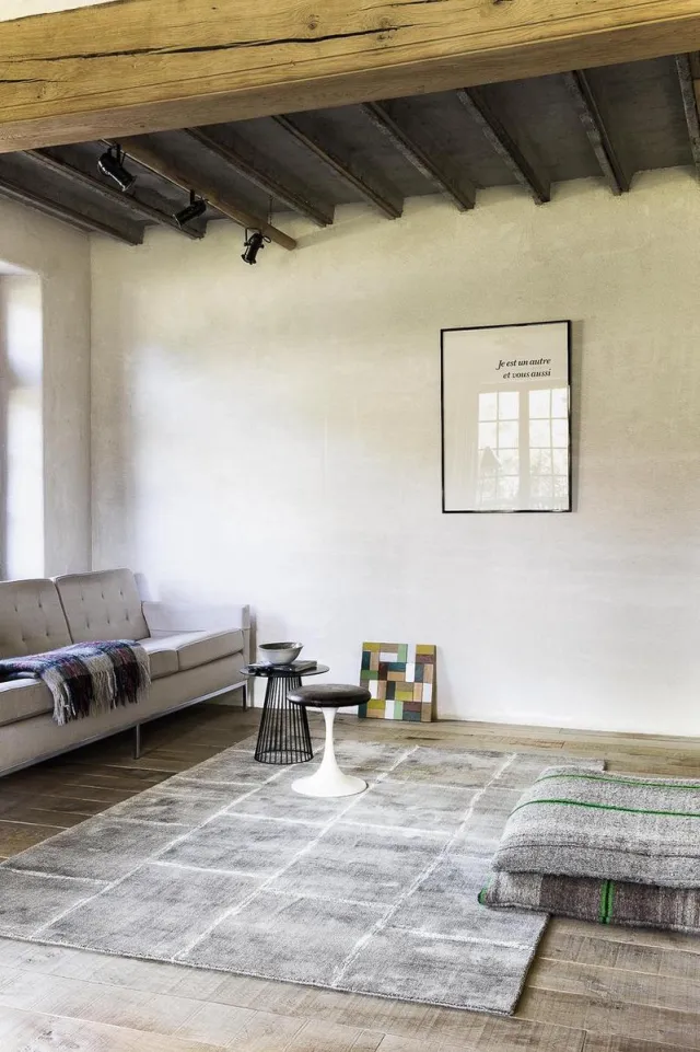 Ligne Pure Shingle – Vloerkleed – Tapijt – handgeweven – viscose – modern – Grijs - 60x120