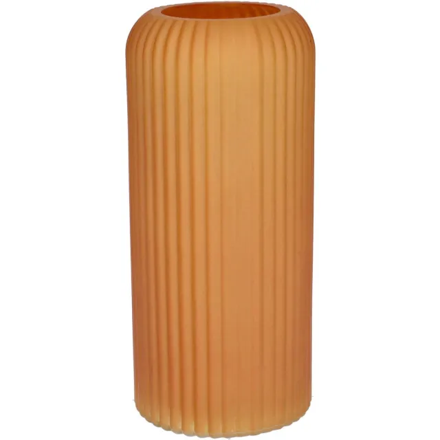 Bellatio Design Bloemenvaas - oranje - matglas - 9 x 20 cm - vaas