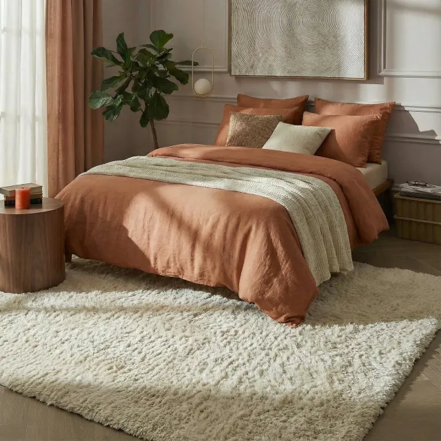MrCarpet Hoogpolig vloerkleed 160x230cm Beige/wit Nesto Mrcarpet crème
