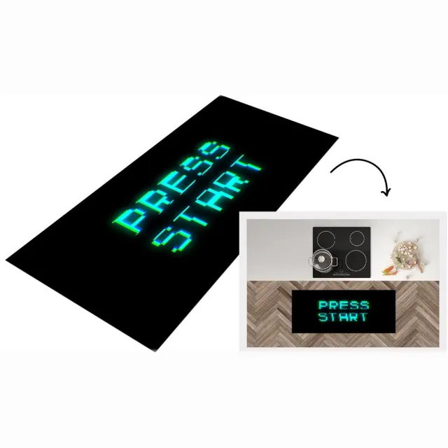 KitchenYeah Keukenloper - Loper keuken - Gaming - Arcade - Start - Keukenloper vinyl Multicolor