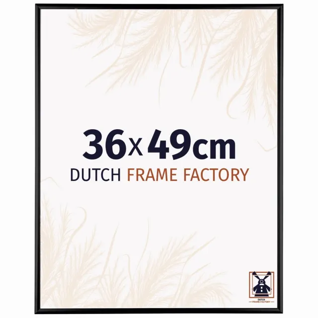 Dutch Frame Factory Fotolijst 36x49 cm - Aluminium - Zwart Hoogglans - Kampen