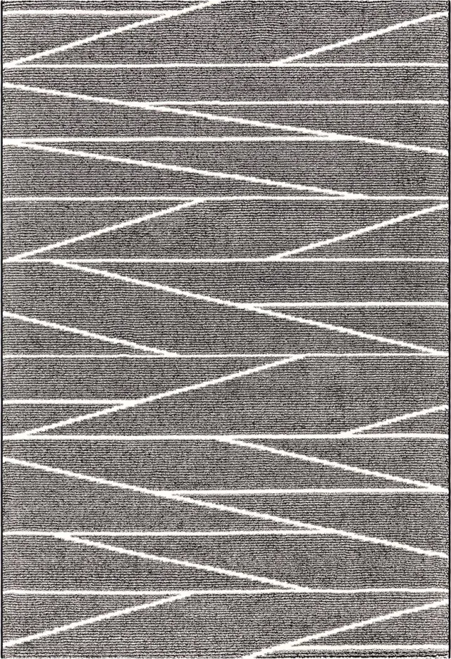 Padiro design laagpolig vloerkleed - crème / offwhite - modern geometrisch patroon - voor vloerverwarming - van polypropyleen, jute en katoen beige