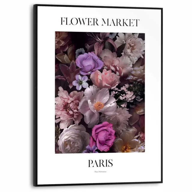 REINDERS Schilderij Rose Garden - 40 x 30 - Hout - REINDERS Rose Garden Zwart